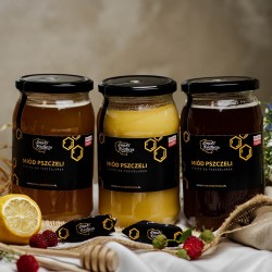 ZESTAW 3 miodów: wielokwiatowy, mniszkowy, fasolowy, rzepakowy 2